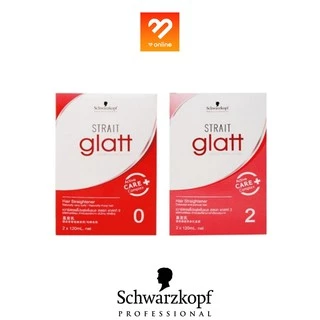 (Glatt แบบกล่อง) Schwarzkopf Strait Glatt ยายืดผม ชวาร์สคอฟ สเตรท แกลทท์ มี 2 สูตร ผมหยิกมาก เส้นใหญ่ / ผมที่ผ่านการทำสี
