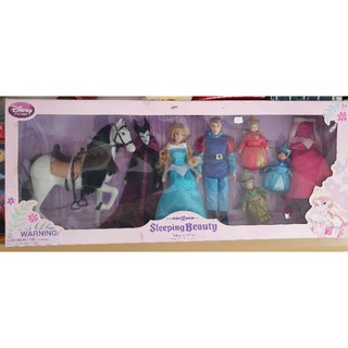 **กล่องไม่สวย** Sleeping Beauty Deluxe Doll Set Maleficent, Aurora, Phillip, Samson, Fairies by Disney ตุ๊กตาไซส์บาร์บี้