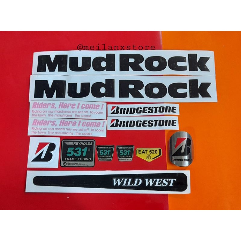 สัญลักษณ์จักรยาน Bridgestone แบบกําหนดเอง + สติ๊กเกอร์จักรยาน Mudrock