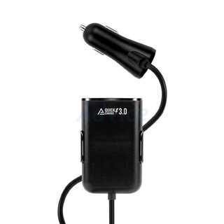 Car Charger 4USB ASAKI (36W,2.4A-3.1A/A-32C) Black หัวชาร์จ USB และบลูทูธในรถยนต์ ประกัน 1Y
