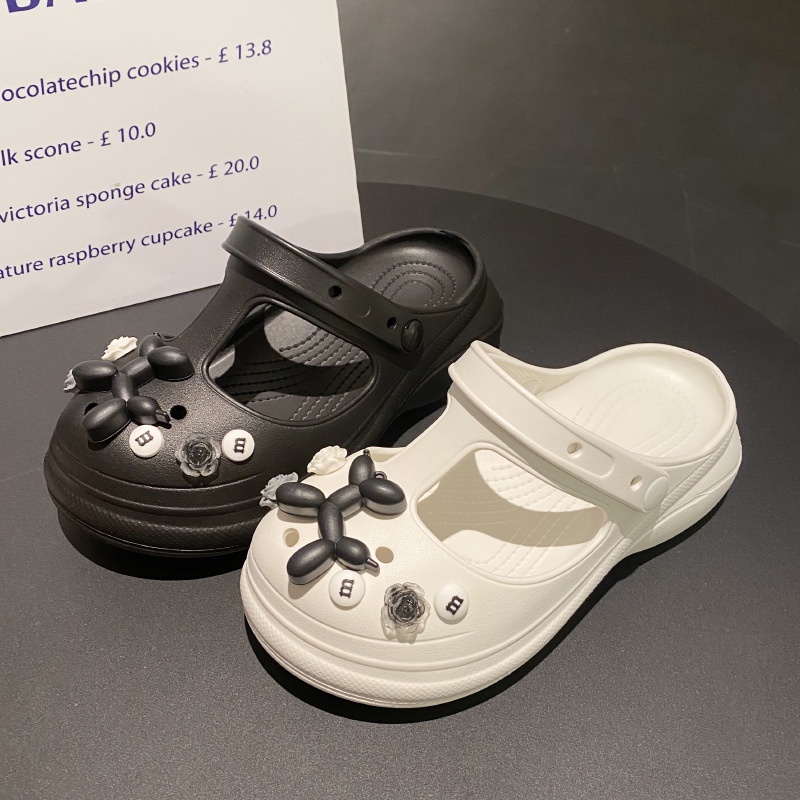 ❌ไม่มีตัวติดนะคะ ❌【TX-X002】TOBOแท้ size36-41รองเท้าแตะแบบสวมทรงสูงการ์ตูน ดีเทลเว้าหน้าเท้า ทรงฮิตพื้นนุ่มมีการ์ตูนติดเท
