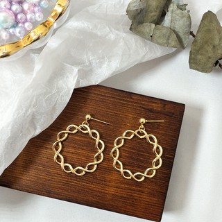 SDE343_Korea twist Earrings♛ ต่างหู