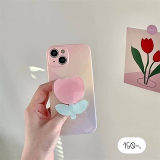 [ พร้อมส่งจากไทย ] เคสแถมที่ติด เคสแถมไอริง เคสแถมGriptok 🌷ไอริงกุหลาบชม+พาสเทลไล่สี , เคสพาสเทล+holder ทิวลิป