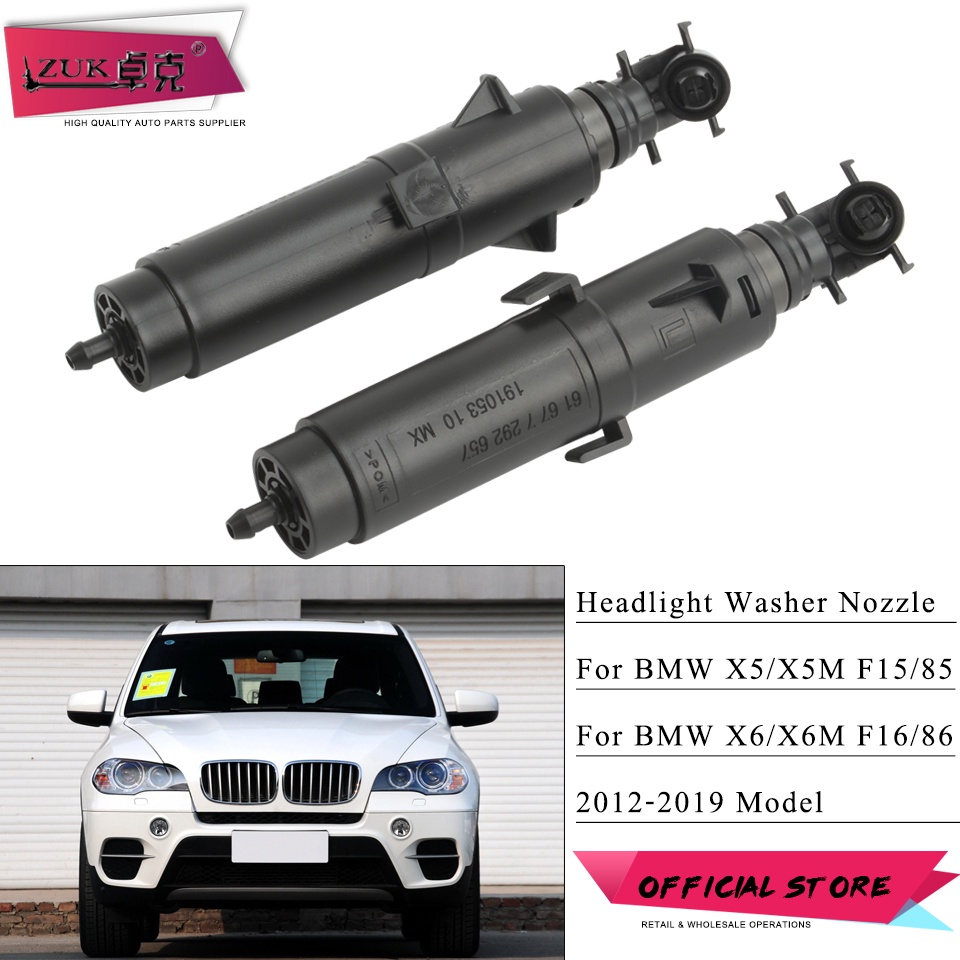 ZUK For BMW X5 F15 X6 F16 X5M F85 X6M F86 2012-2019 Headlight Washer Nozzle Headlamp Water Spray Jet