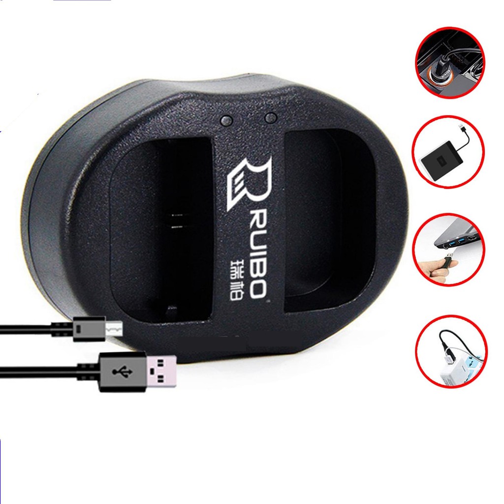 แท่นชาร์จ DUAL BATTERY CHARGER CANON LP-E17 For Canon EOS Rebel T6i 750D T6s 760D 77D 200D M3 M5 Dig