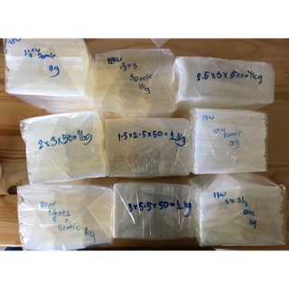 ถุงแก้วใส OPP50mic.(SIZE2.5นิ้ว)แพ็คละ 1 kg.จัดส่งเคอรี่