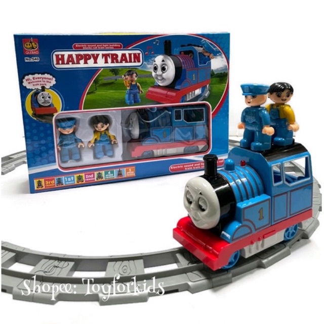 รถไฟของเล่น วิ่งราง พร้อมคนขับและผู้โดยสาร