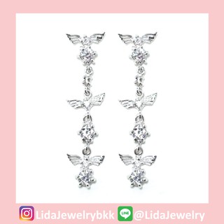 ต่างหูเงินแท้  Love Finds ♡Lida Jewelry ของขวัญ