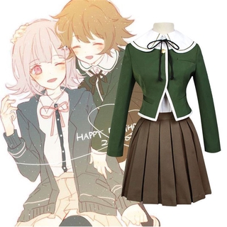 ชุดคอสเพลย์ นักเรียนญี่ปุ่น Danganronpa Fujisaki Chihiro สําหรับเด็กผู้หญิง