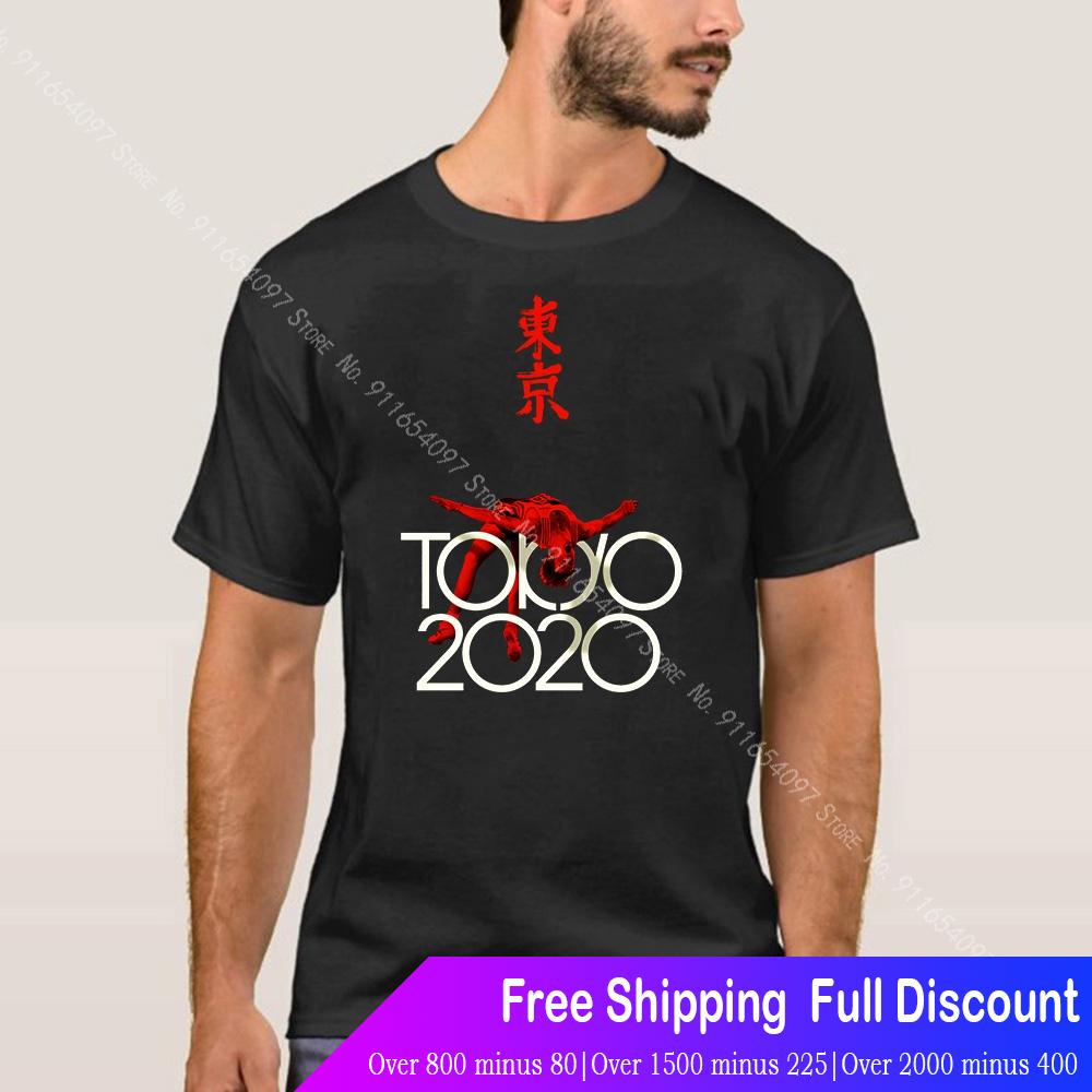 โตเกียวโอลิมปิก เสื้อยืดลำลอง เสื้อยืดพิมพ์ลาย Tokyo Olympics 2020 แฟชั่นสตรี Tokyo Olympics Popular T-shirts