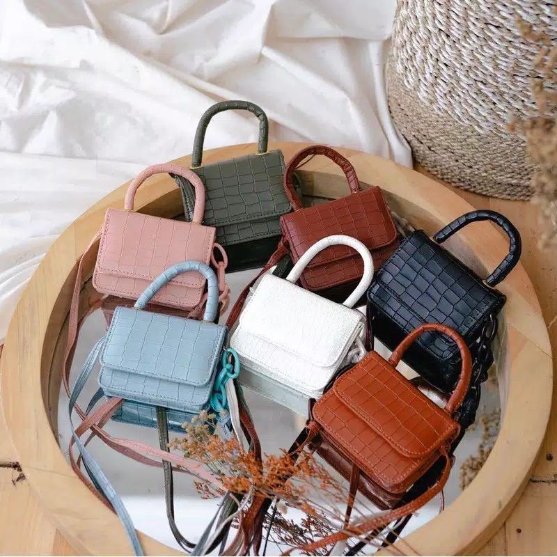 Croco MINI GEA/CRICO MINI BAG/CROCO MINI GIA/CROCO MINI/RONNIE MOCHIE/Current BAG