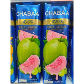 ชบาน้ำฝรั่งสีชมพูผสมน้ำองุ่น100เปอร์เซ็นต์ ผลไม้รวมมิตร 1000มล. Chabaa Pink Guava Juice with 100% Grape Juice, Mixed Fru