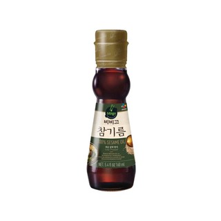 bibigo sesame oil น้ำมันงา เกาหลี น้ำมันงาธรรมชาติ[original] 비비고 참기름 (CJ BRAND) 160ml