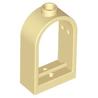 [Window] ชิ้นส่วนเลโก้ Lego Part Window 1 x 2 x 2 2/3 with Rounded Top (30044) ราคา/ชิ้น