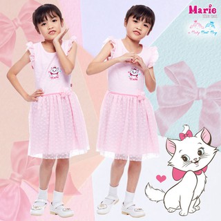 ชุดเดรส Disney Marie สีชมพูอ่อน สวยงาม น่ารัก (สำหรับเด็ก4-6-8 ปี)