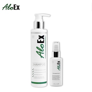 AloEx Hair Regrowth เซ็ตแชมพูและเซรั่มสำหรับคนผมบางและผมร่วง