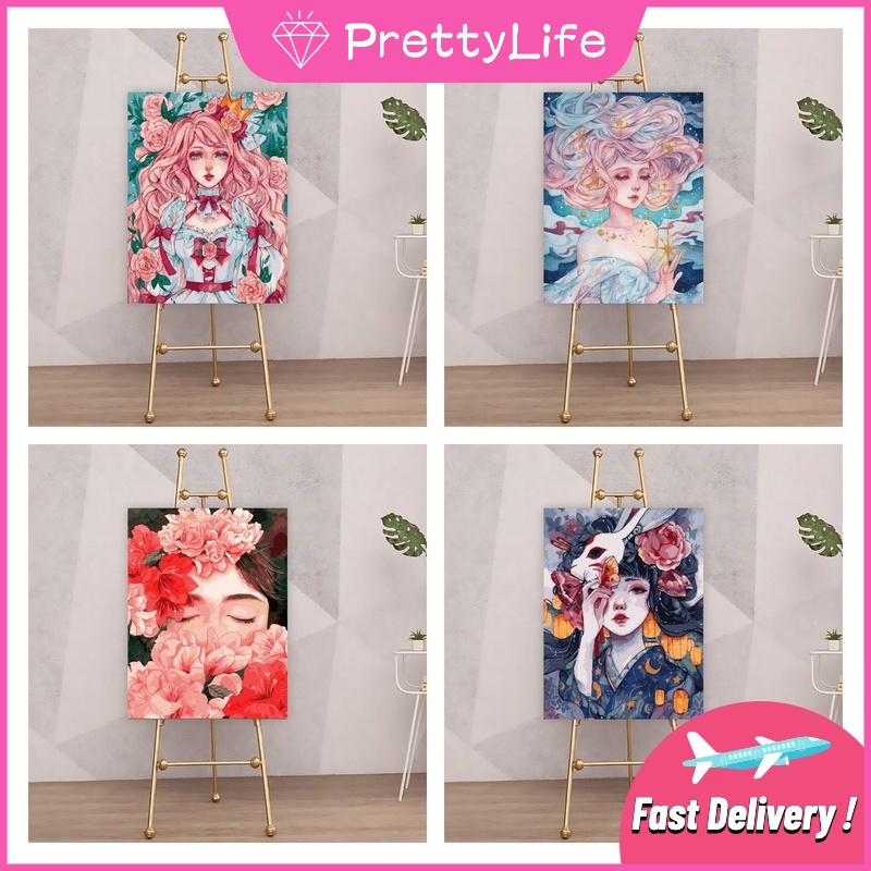 [PL] ภาพวาดสีน้ํามันดิจิทัล ตามตัวเลข บนผ้าใบ ไม่มีกรอบรูป ขนาด 40x50 ซม. DIY สําหรับตกแต่งบ้าน