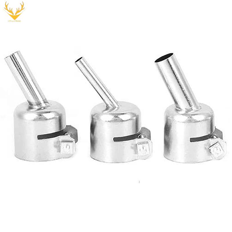 3ชิ้น45องศาหัวฉีดลมร้อน7/8/10มิลลิเมตรหัวฉีดโค้งเปลี่ยนได้สําหรับ850สถานีบัดกรีอากาศร้อน