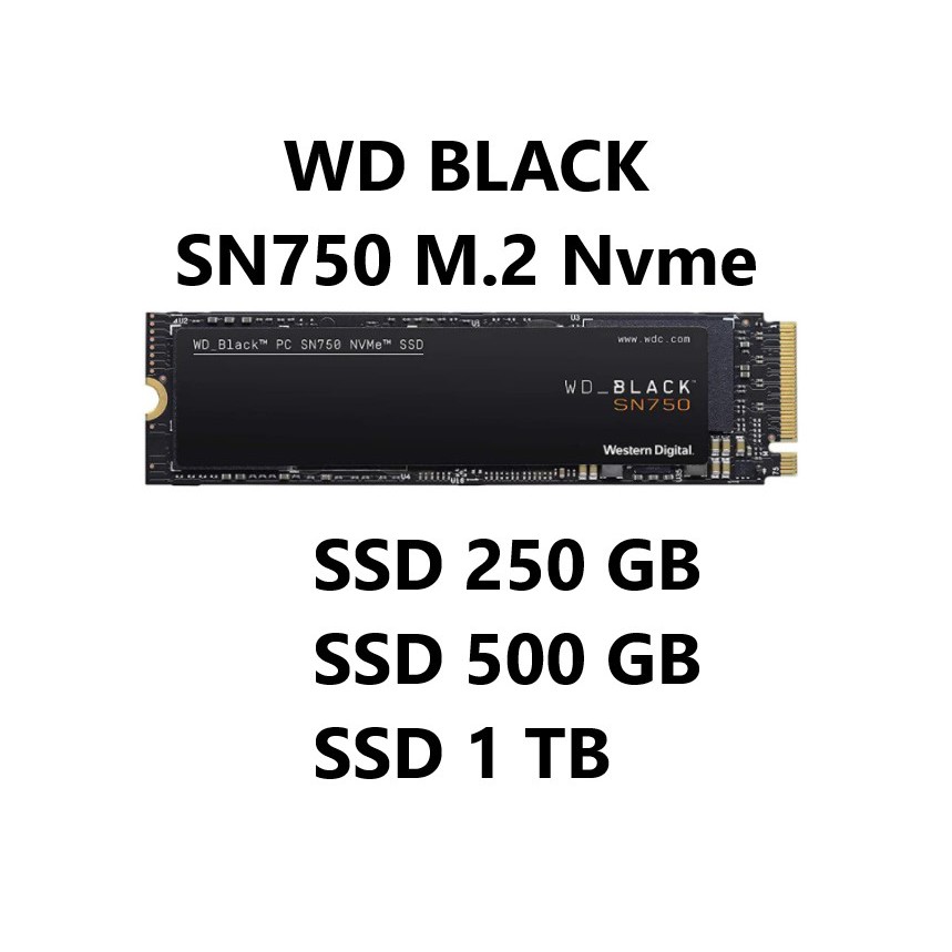 Ssd 250gb 500gb 1tb Wd Black Sn750 Nvme M 2 2280 ร บประก น 5 ป ของใหม 2 090