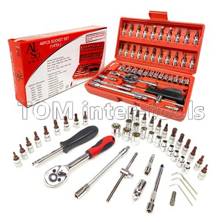 ชุดบล็อก ALSO 2หุน(1/4) 46ชิ้น ชุดเครื่องมือ ประแจ (socket set 46 pcs.)