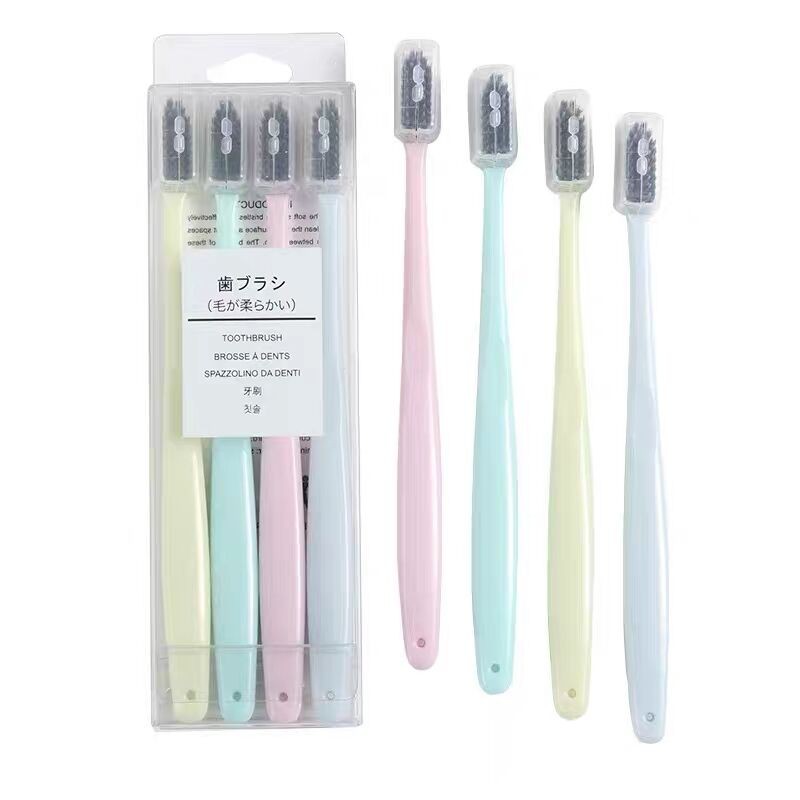 แปรงสีฟัน เซ็ต 4 สี 4 ด้าม ขนนุ่ม สะอาดปลอดภัย