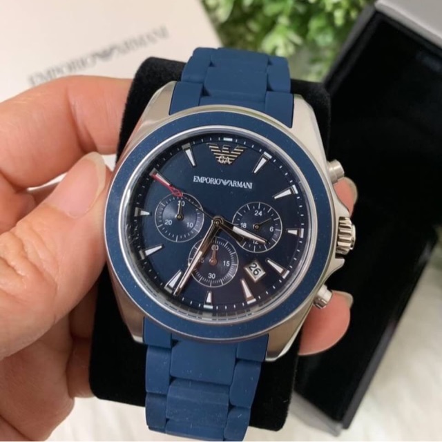 นาฬิกา EMPORIO ARMANI Sportivo Chronograph Blue Dial Men's Watch AR6068 ของแท้