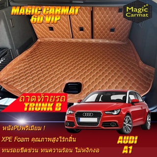 Audi A1 2010-2017 Hatchback Trunk B (เฉพาะถาดท้ายรถแบบ B) ถาดท้ายรถ Audi A1 พรม6D VIP Magic Carmat