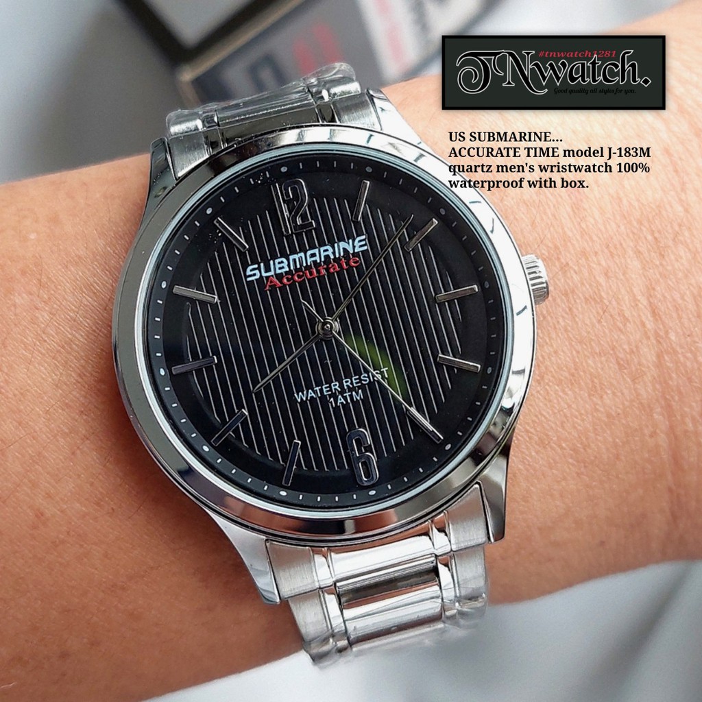 us submarine รุ่น J-183M นาฬิกาข้อมือ นาฬิกาผู้ชายระบบควอทซ์ กันน้ำ100%พร้อมกล่อง ร้านนาฬิกาTN-WATCH