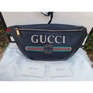 New🤍Gucci belt bag logo print ไซต์ใหญ่ สาย90cm