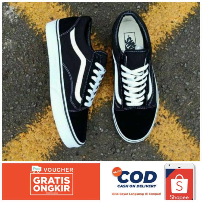 Hitam PUTIH รองเท้าผู้ชายขนาดใหญ่ JUMBO 45 46 47 48 สีดํา LIS สีขาว CLASSICS Casual Men JUMBO SIZE BONUS ถุงเท้า