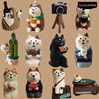 ฟิกเกอร์ขนาดเล็กรูปทรงแมว Zakka Cat ของขวัญวันเกิดน่ารักสําหรับเก็บสะสม