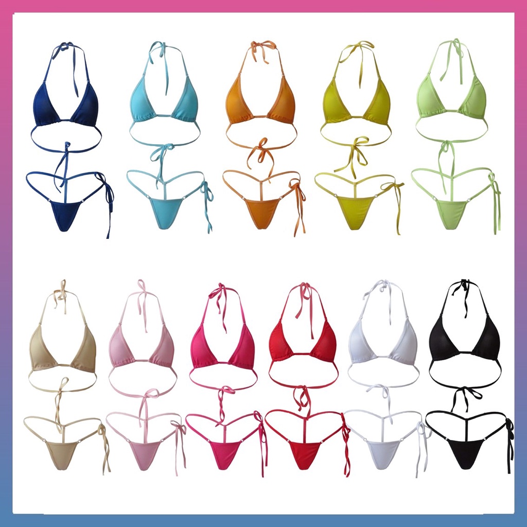 ชุดบิกินี่ ผู้หญิงเซ็กซี่ Bra Bikini with G - string / thong และ Bra Set