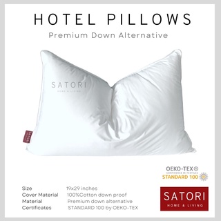 SATORI LUXURY HOTEL PILLOW หมอนโรงแรม หมอน กันไรฝุ่น ค่อยๆยวบ ฟู ใยนุ่ม ปรับตามสรีระการนอน