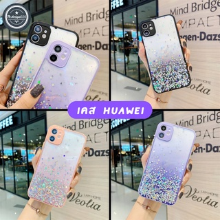 💎เคสขอบสี กากเพชร กล้องขอบ Huawei P30 lite honor 20 nova 5T Y5 2018 Y5 2019 Y5 Y9 prime Y9S Y9 2019 #231💎