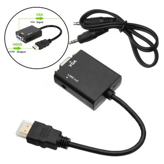 สายแปลง HDMI 1080P HDMI Male To VGA Female รุ่น With VGA + Audio Output