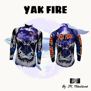 เสื้อตกปลา JK Thailand เสื้อสำหรับกีฬากิจกรรมกลางแจ้ง ลาย YAK FRIE ป้องกันรังสี UV 80% แห้งเร็ว