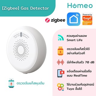 Tuya Zigbee Gas Detector เซ็นเซอร์ตรวจจับแก๊สรั่วแบบ Zigbee