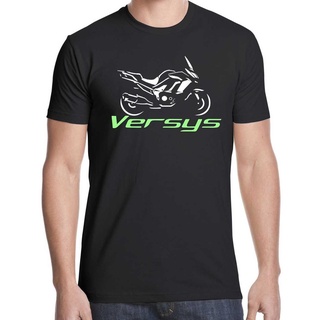 เสื้อยืดวินเทจเสื้อยืดลําลอง ผ้าฝ้าย แขนสั้น พิมพ์ลาย Moto Kawasaki Versys 1000 2015 พลัสไซซ์ สําหรับผู้ชายS-5XL