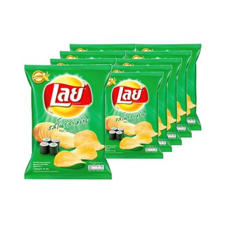 เลย์คลาสสิค มันฝรั่งทอดกรอบ รสโนริ สาหร่าย 13 กรัม x 12 ซอง Lays Classic Crispy Seaweed Nori Flavor 13g x 12 Sachets