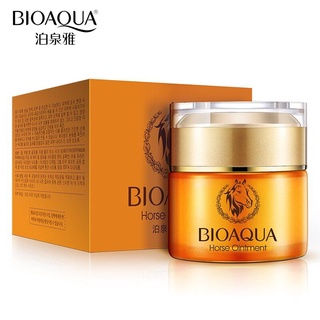 BIOAQUA Horse ointment Cream 50กรัม ครีมบำรุงหน้า ครีมหน้าขาวใส ครีมน้ำมันม้า ฟื้นฟูผิวแห้งกร้าน ผิวเหี่ยว ผิวแก่