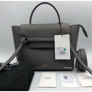 Kept unused Celine micro beltbag grey y.19 Fullset