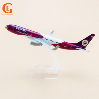 โมเดลเครื่องบินไทย Airways Air NOK Boeing 737 โลหะผสม สีม่วง ของเล่นสําหรับเด็ก