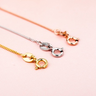 1.2 มม.โซ่ด้านข้าง 925 เงินสเตอร์ลิงสร้อยคอ Rose-Gold ความยา…