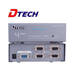 DTECH ⚡️FLASH SALE⚡ VGA Splitter Amplifier Box High Resolution 1080p SVGA Video 1 in 2 out 250 Mhz for 1 PC to Dual Moni