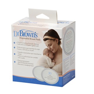 Dr.Browns : DRBS4022 แผ่นซับน้ำนมแบบใช้แล้วทิ้ง Disposable Breast Pad, 30 Pack (Oval)