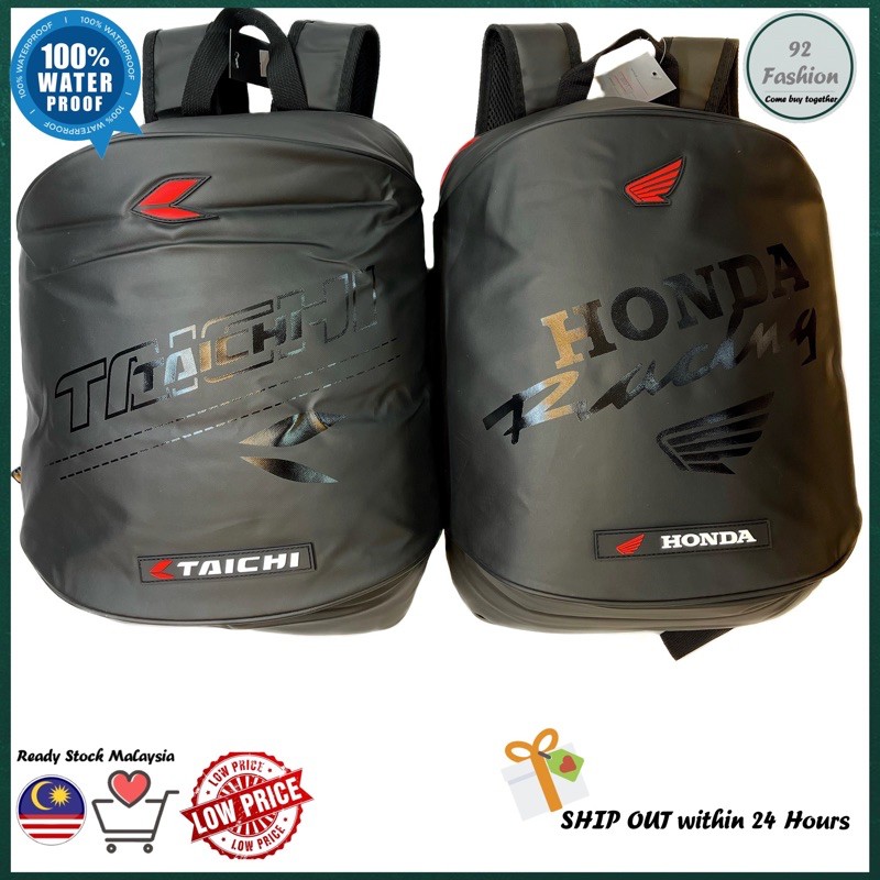 Beg Waterproof Honda / Taichi BackPack Waterproof Pu Leather Beg Kalis Air / Beg Galas