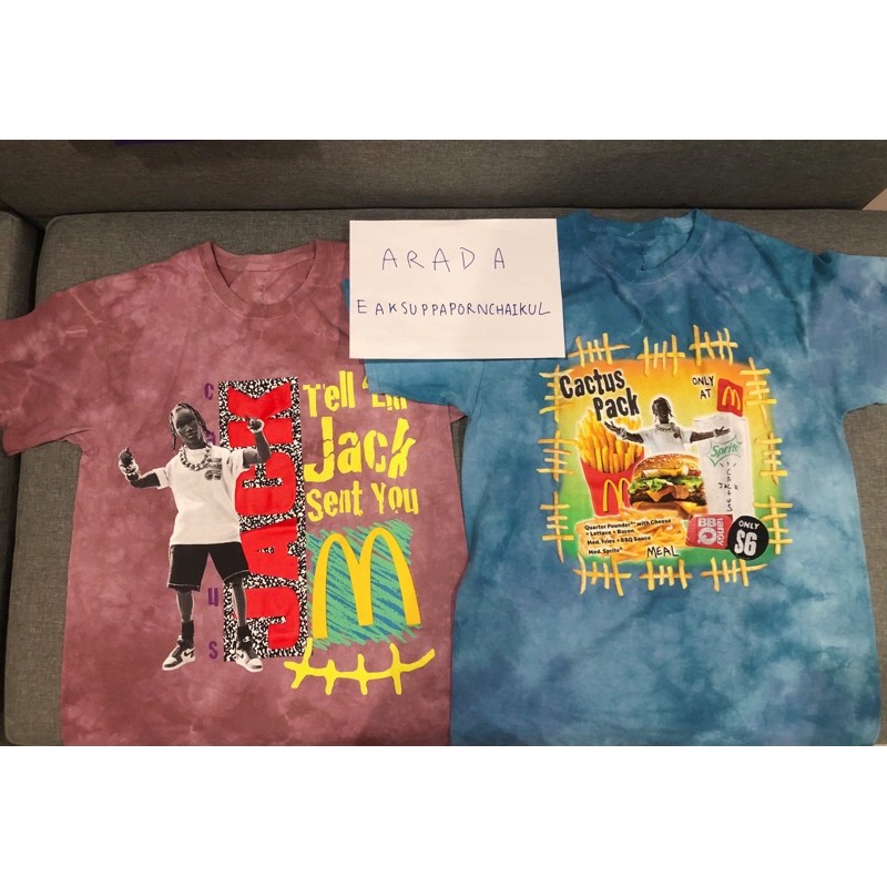 Travis Scott x Mcdonald’s ทราวิส สก็อต แมคโดนัล เสื้อยืด street มัดย้อม