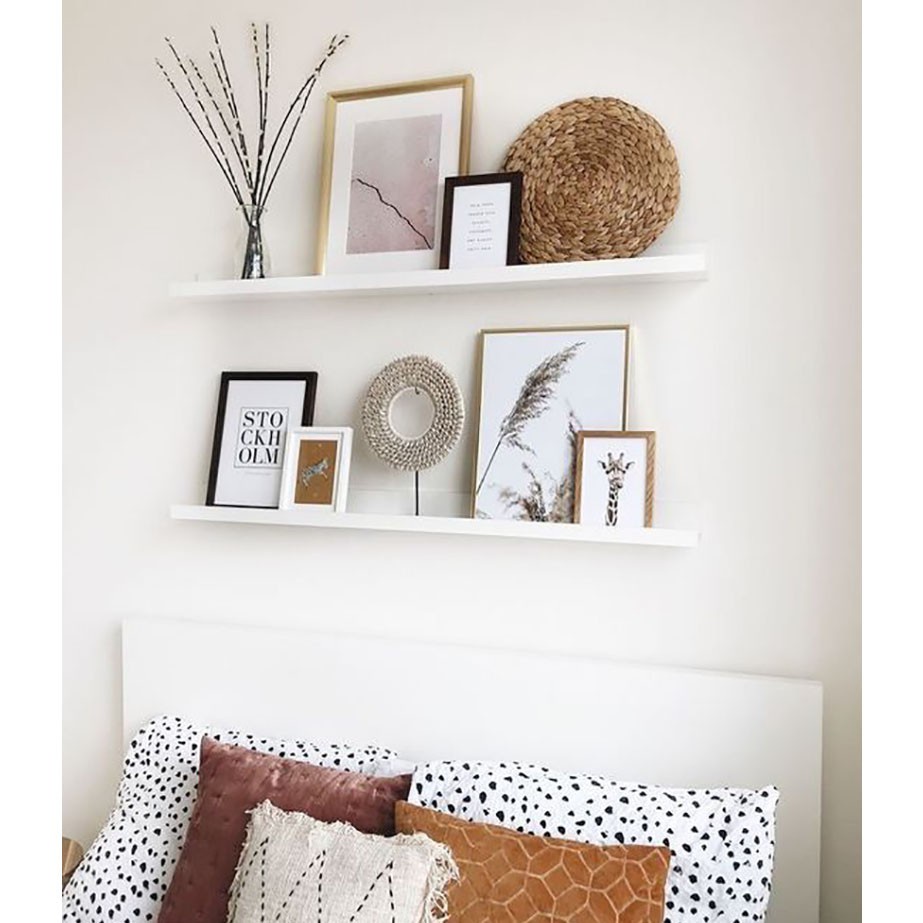 Wall Hanging Rack 100x12 cm Set Of 2 Pieces / Minimalist Wall Shelves ...