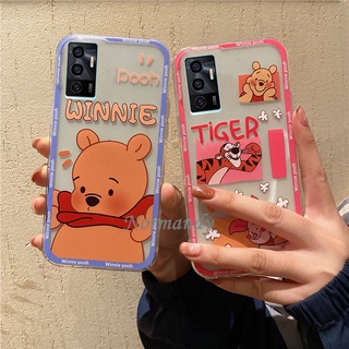 Ready Stock เคสโทรศัพท์ New Style Case Vivo V23E Y15S Y15A X70 Pro 5G Cute Cartoon Winnie The Pooh Matte Phone Casing TPU Transparent Back Cover VIVO Y15s V23e เคส