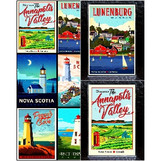 แม่เหล็กติดตู้เย็น โนวาสโกเชีย แคนนาดา อะครีลิค 2×3นิ้ว Souvenir Acrylic Fridge Magnet Canada Nova Scotia 2x3"